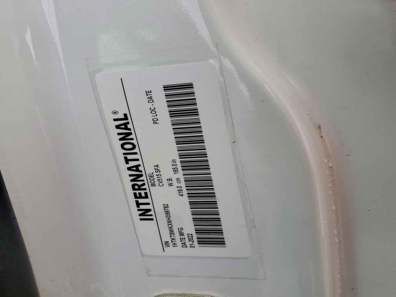 2022 International Cv515 VIN: 1HTKTSWKXNH099782 Lot: 92796735
