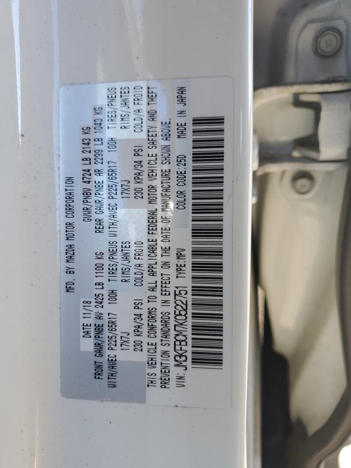 2019 Mazda Cx-5 Touring VIN: JM3KFBCM7K0522751 Lot: 91071405