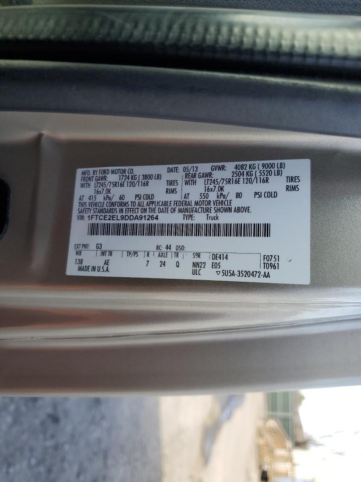 2013 Ford Econoline E250 Van VIN: 1FTCE2EL9DDA91264 Lot: 93282745