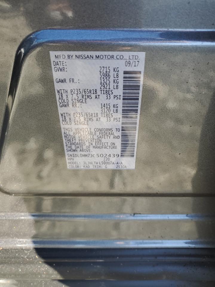 2018 Infiniti Qx60 VIN: 5N1DL0MM7JC502439 Lot: 93314635