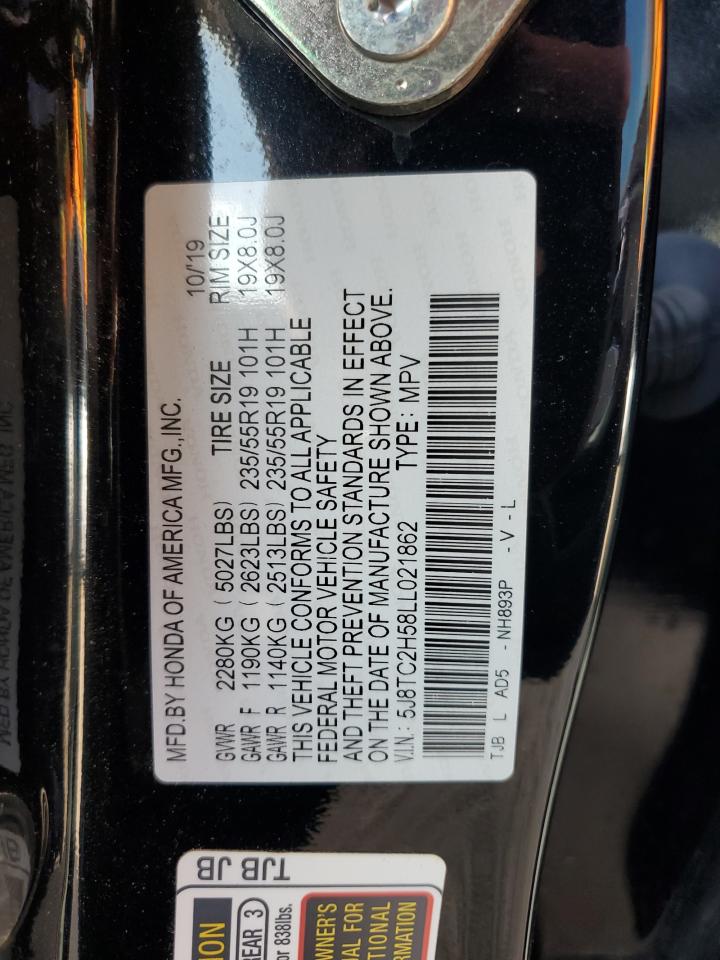 2020 Acura Rdx Technology VIN: 5J8TC2H58LL021862 Lot: 91109305