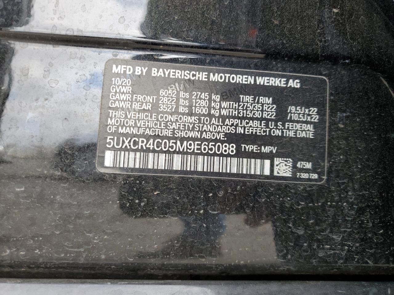 2021 BMW X5 Sdrive 40I VIN: 5UXCR4C05M9E65088 Lot: 90753405