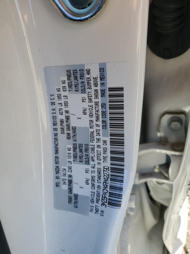 2024 Mazda 3 Preferred VIN: 3MZBPACM4RM422790 Lot: 91574015