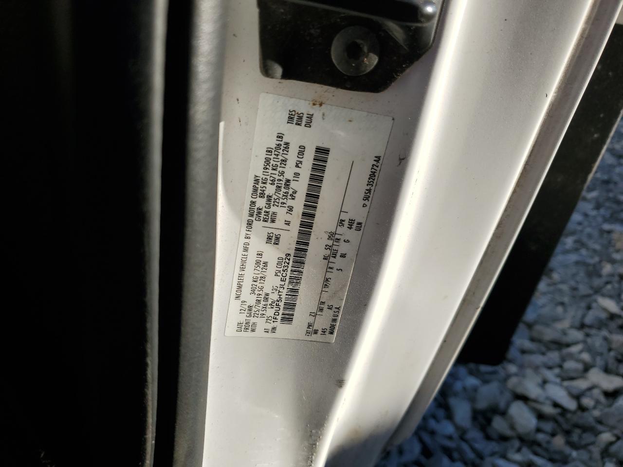 2020 Ford F550 Super Duty VIN: 1FDUF5HT3LEC53229 Lot: 91099745