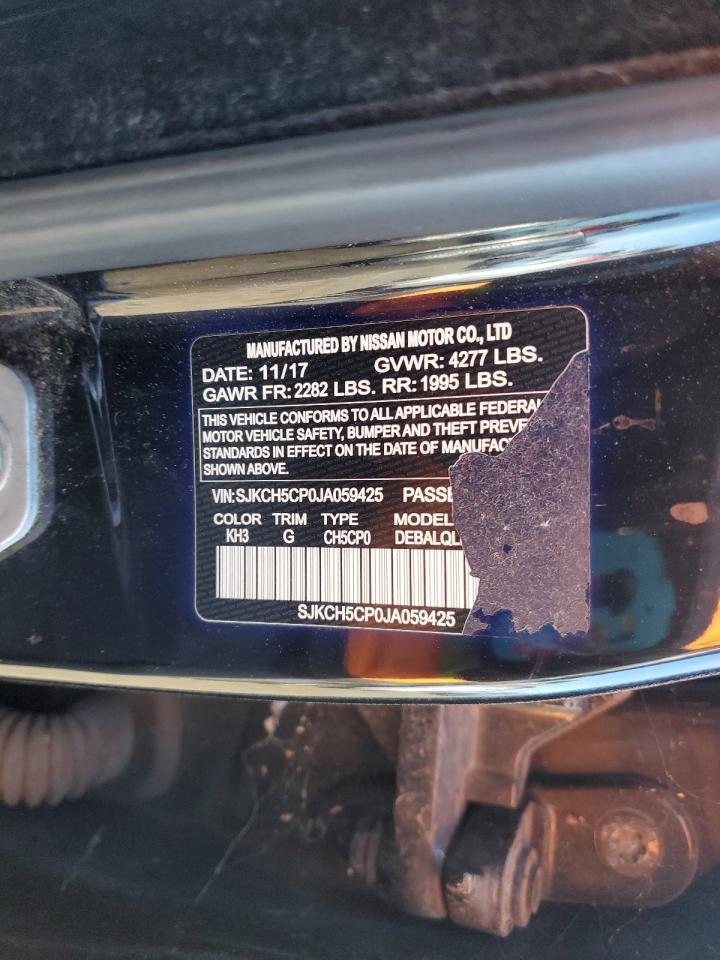 2018 Infiniti Qx30 Base VIN: SJKCH5CP0JA059425 Lot: 93211255