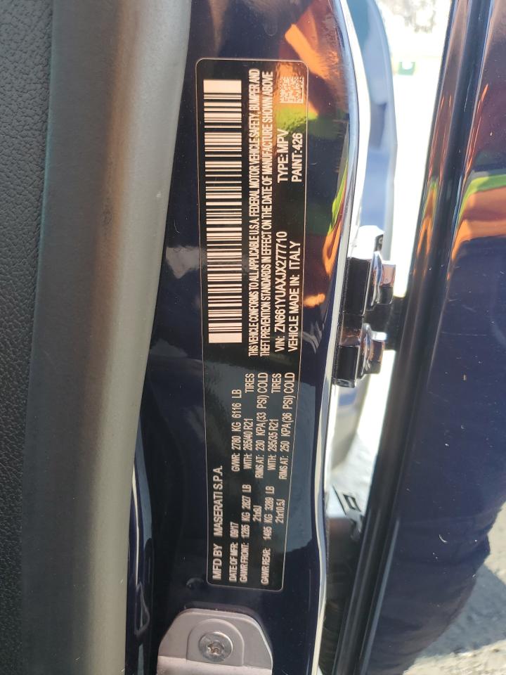 2018 Maserati Levante S VIN: ZN661YUAXJX277710 Lot: 93226825