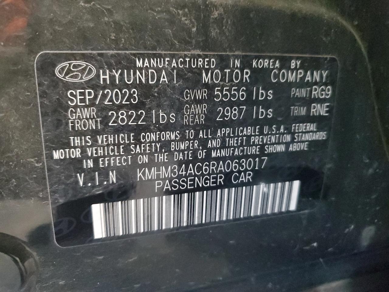 2024 Hyundai Ioniq 6 Sel VIN: KMHM34AC6RA063017 Lot: 91597165