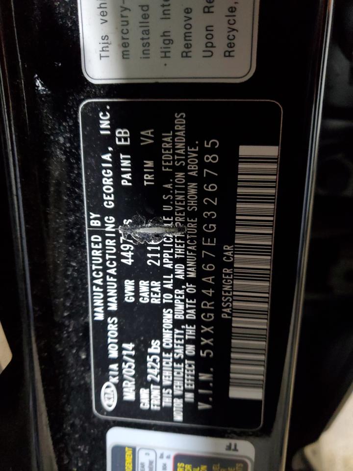 2014 Kia Optima Sx VIN: 5XXGR4A67EG326785 Lot: 91203045