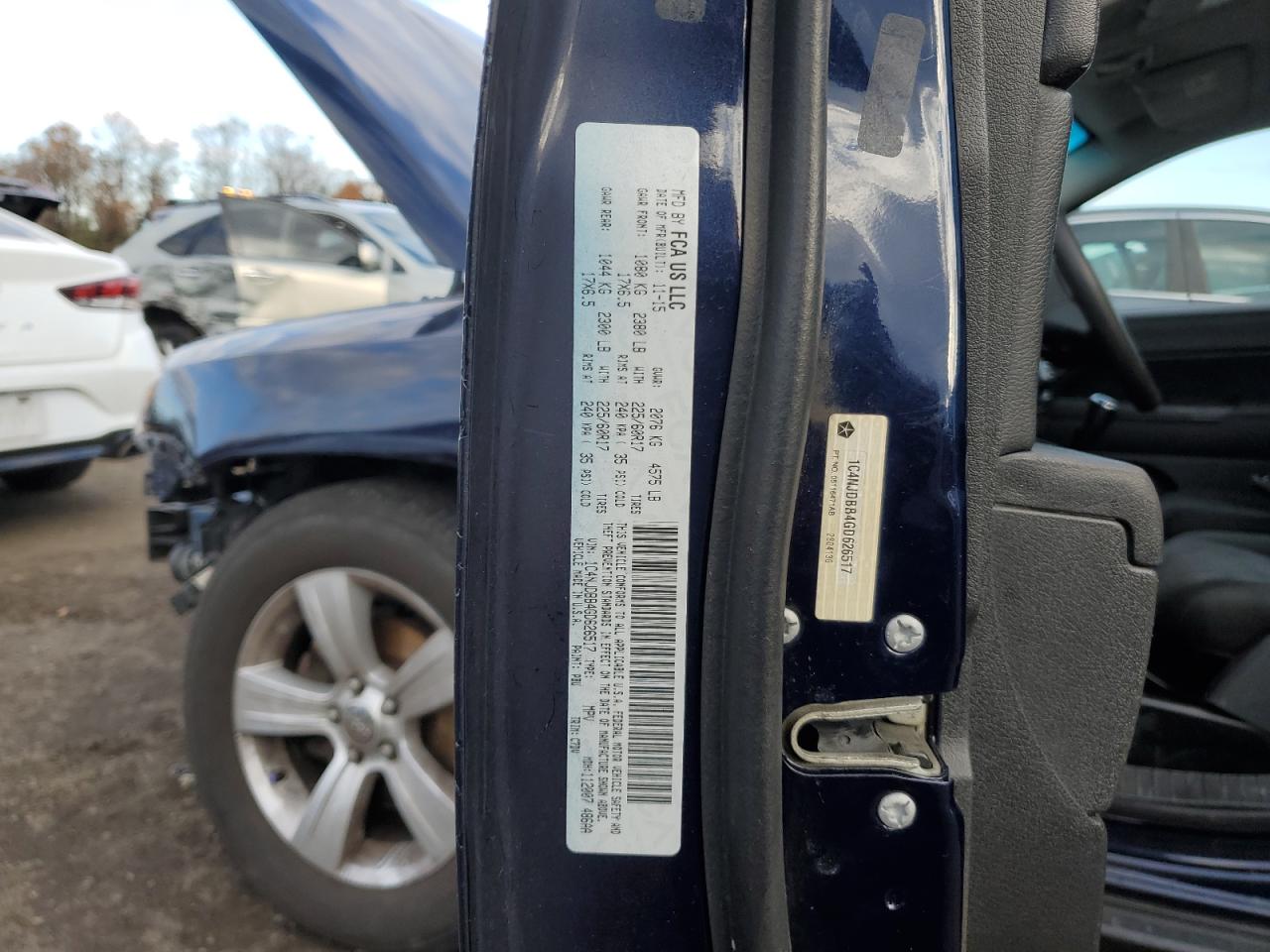 2016 Jeep Compass Sport VIN: 1C4NJDBB4GD626517 Lot: 92086335