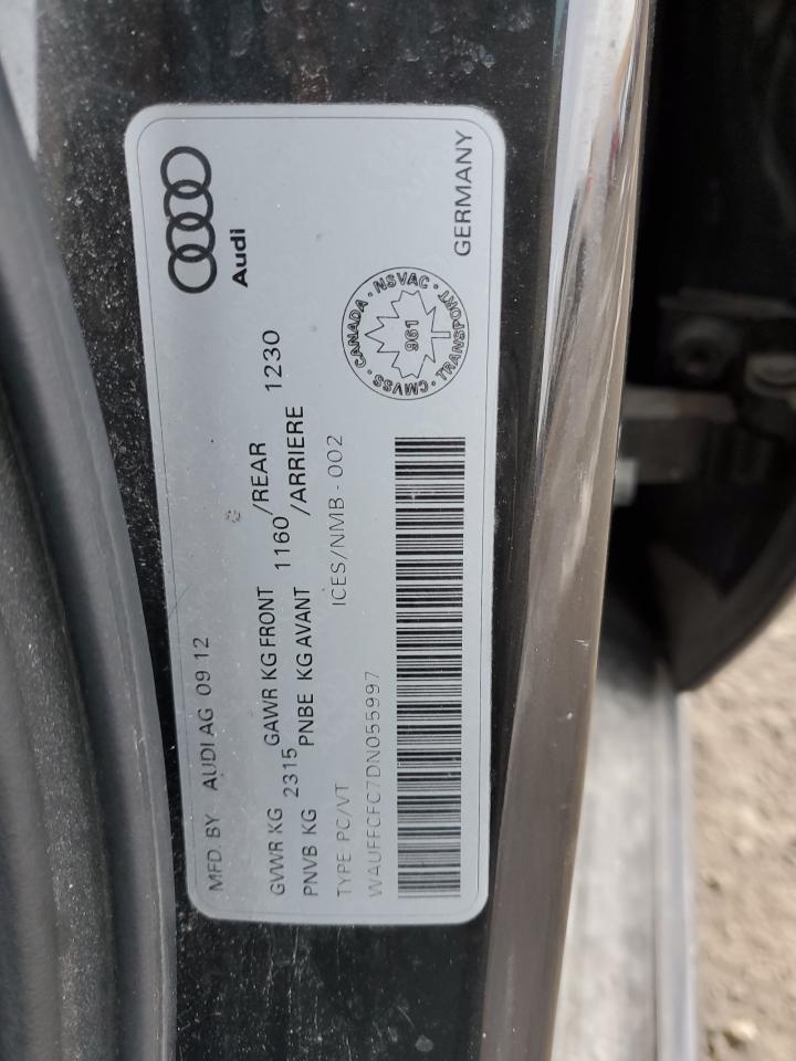 2013 Audi A6 Premium VIN: WAUFFCFC7DN055997 Lot: 91520865