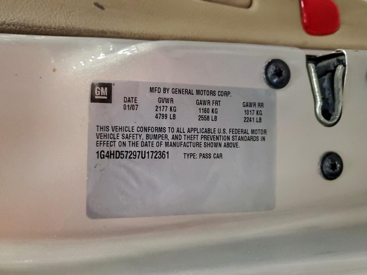 2007 Buick Lucerne Cxl VIN: 1G4HD57297U172361 Lot: 93675845