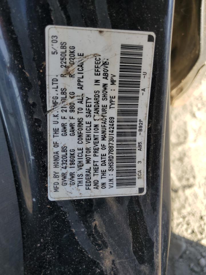 2003 Honda Cr-V Ex VIN: SHSRD78873U142469 Lot: 92651925