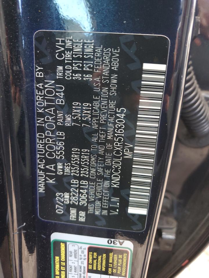 2024 Kia Ev6 Light VIN: KNDC3DLCXR5163045 Lot: 92691175