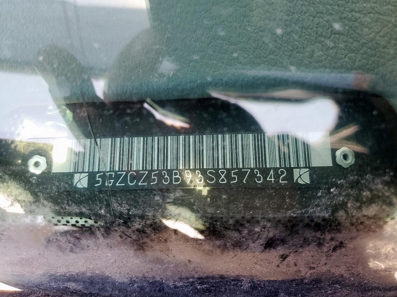 2003 Saturn Vue VIN: 5GZCZ53B93S857342 Lot: 92412065