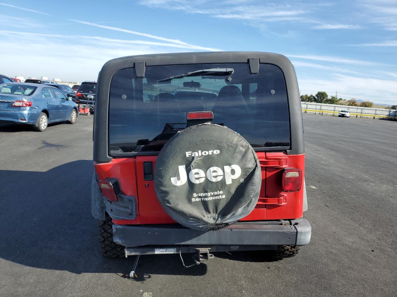 1998 Jeep Wrangler / Tj Se VIN: 1J4FY29P4WP796230 Lot: 92219045