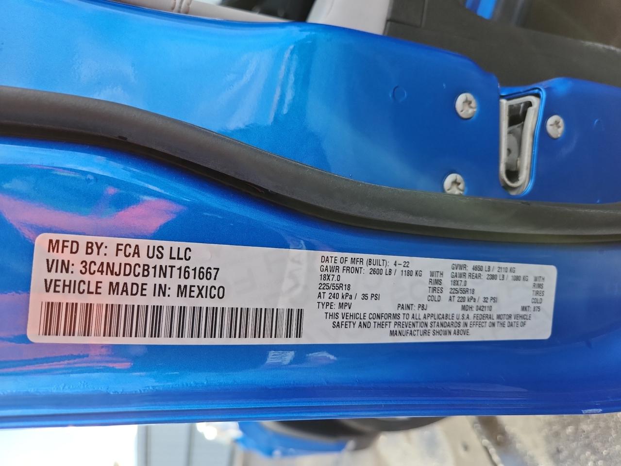 2022 Jeep Compass Limited VIN: 3C4NJDCB1NT161667 Lot: 91677195