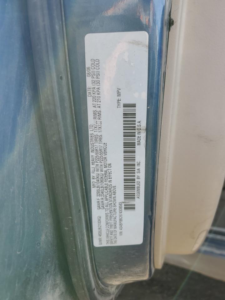 2007 Subaru Outback Outback 3.0R Ll Bean VIN: 4S4BP86C674308583 Lot: 92004935