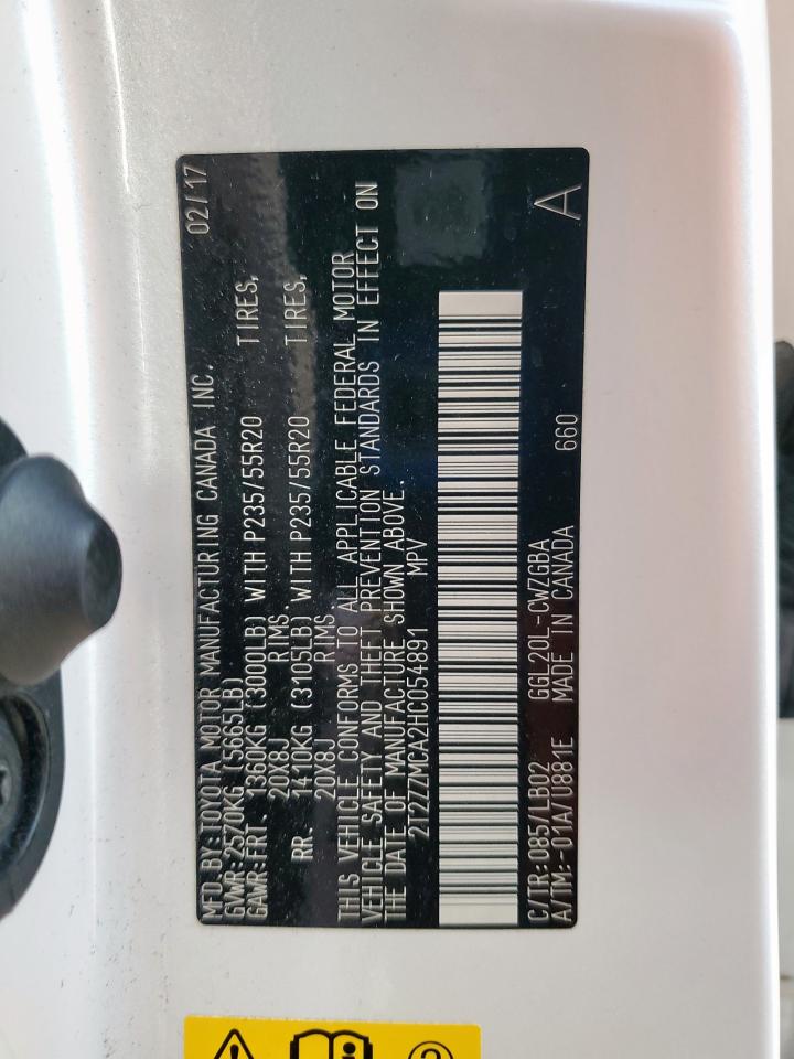 2017 Lexus Rx 350 Base VIN: 2T2ZZMCA2HC054891 Lot: 92666235