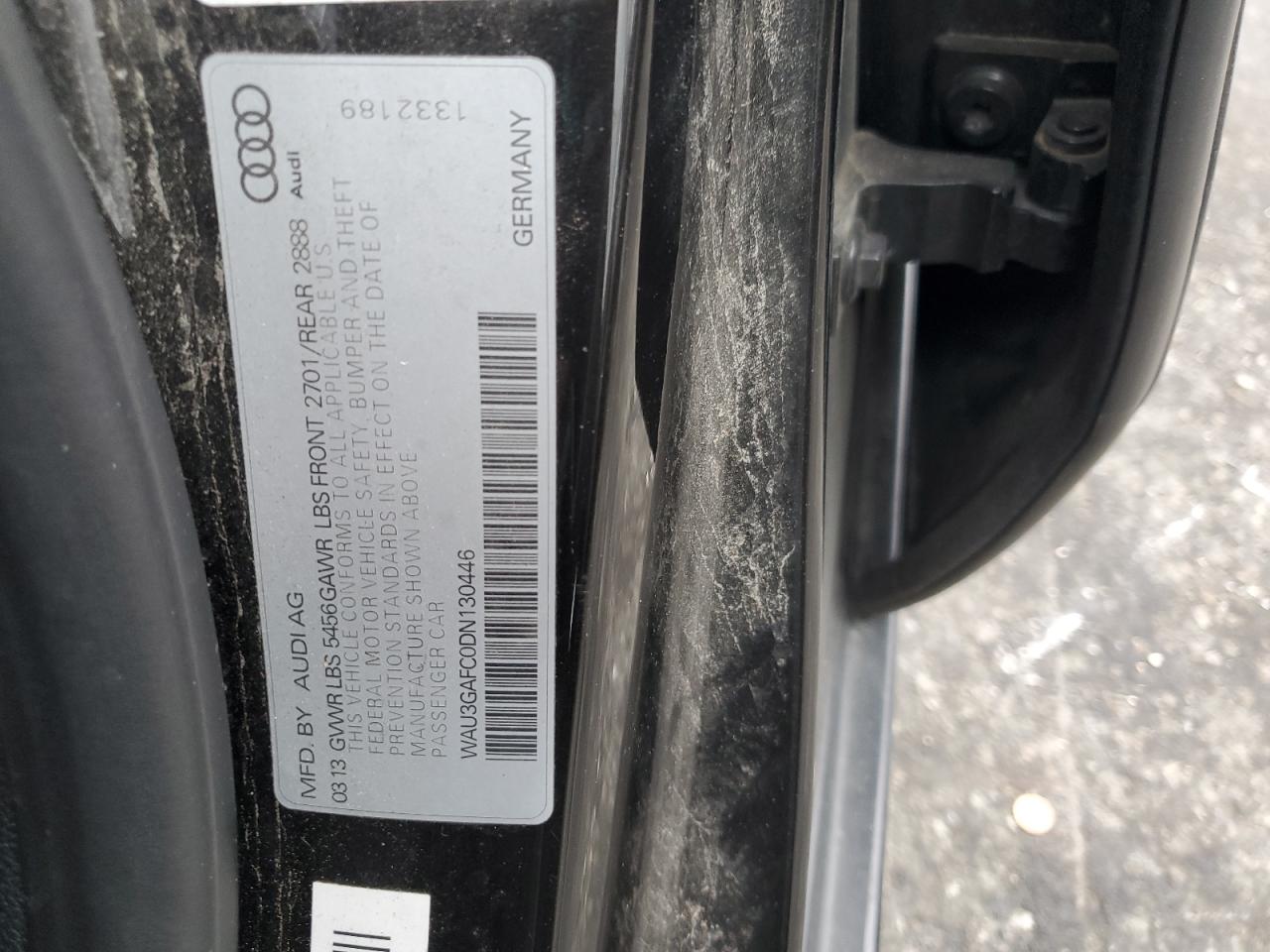 2013 Audi A7 Prestige VIN: WAU3GAFC0DN130446 Lot: 90877425