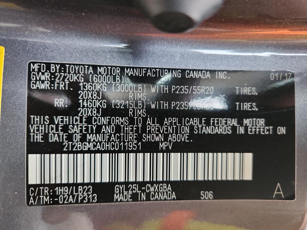 2017 Lexus Rx 450H Base VIN: 2T2BGMCA0HC011951 Lot: 91924115