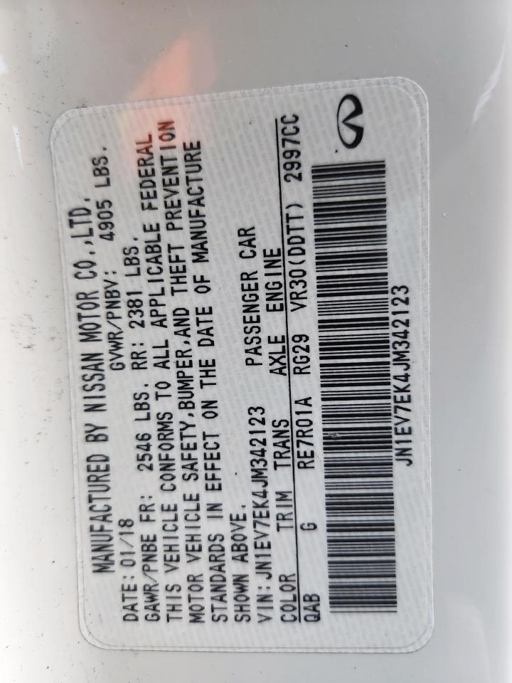 2018 Infiniti Q60 Luxe 300 VIN: JN1EV7EK4JM342123 Lot: 93015335