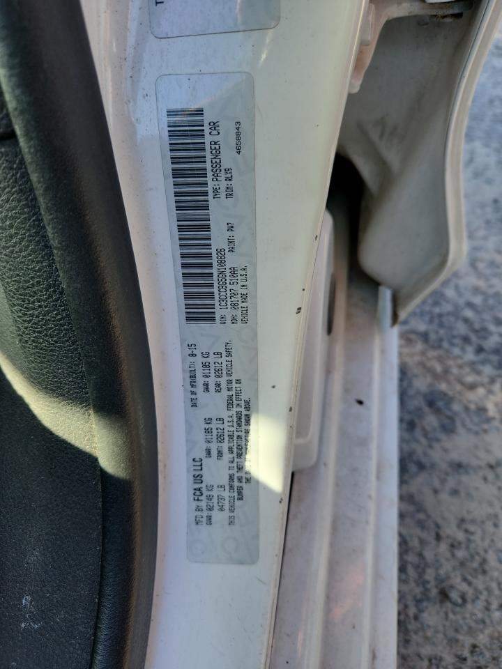 2016 Chrysler 200 S VIN: 1C3CCCBG5GN108826 Lot: 92362825