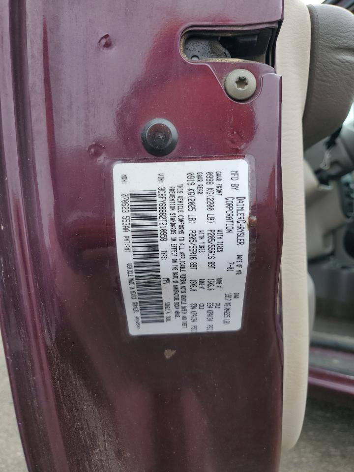 2002 Chrysler Pt Cruiser Limited VIN: 3C8FY68B82T210958 Lot: 93472805