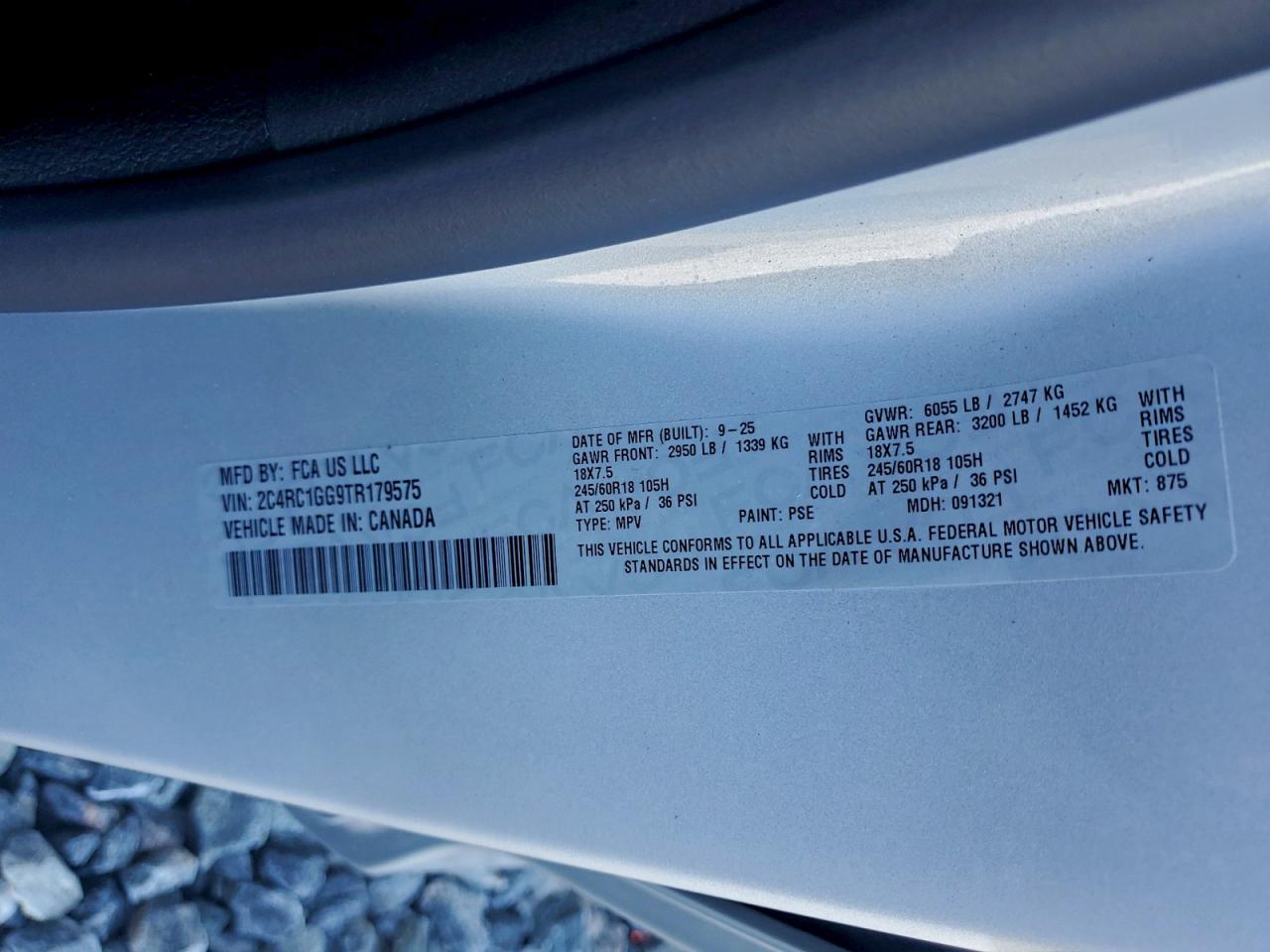 2026 Chrysler Pacifica Limited VIN: 2C4RC1GG9TR179575 Lot: 93970145