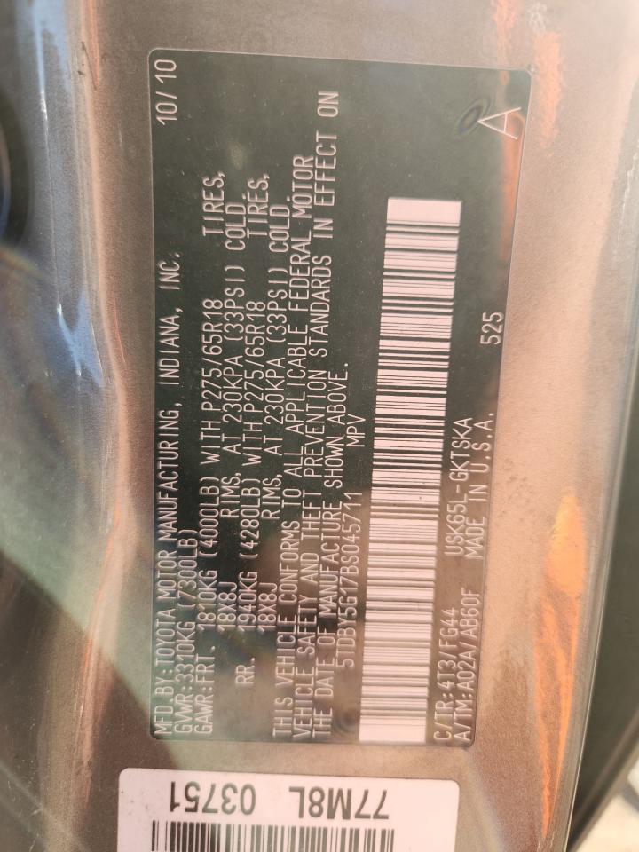 2011 Toyota Sequoia Sr5 VIN: 5TDBY5G17BS045711 Lot: 92479805