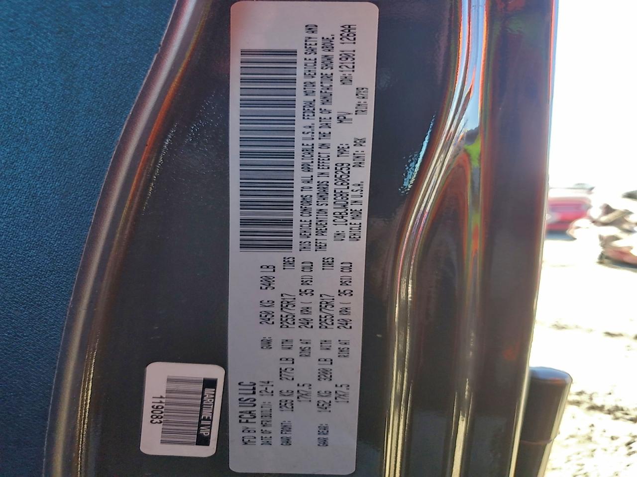 2015 Jeep Wrangler Unlimited Sport VIN: 1C4BJWDG8FL605259 Lot: 94185835