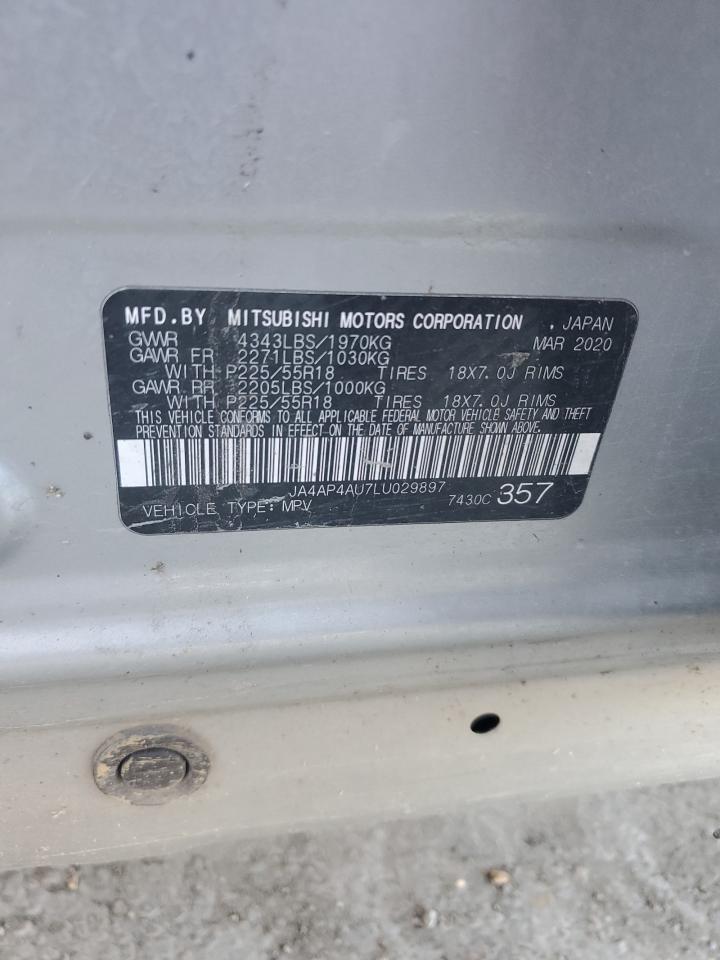 2020 Mitsubishi Outlander Sport Se VIN: JA4AP4AU7LU029897 Lot: 92371355