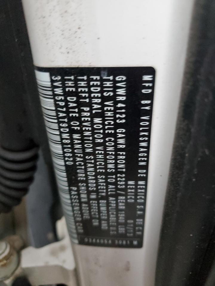 2013 Volkswagen Beetle VIN: 3VW5P7AT9DM810620 Lot: 93406875