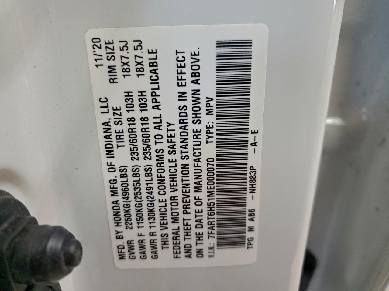 2021 Honda Cr-V Ex VIN: 7FART6H51ME000070 Lot: 94197445