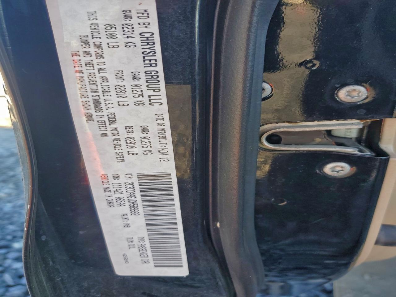 2013 Chrysler 300 VIN: 2C3CCAAG1DH589992 Lot: 94766935