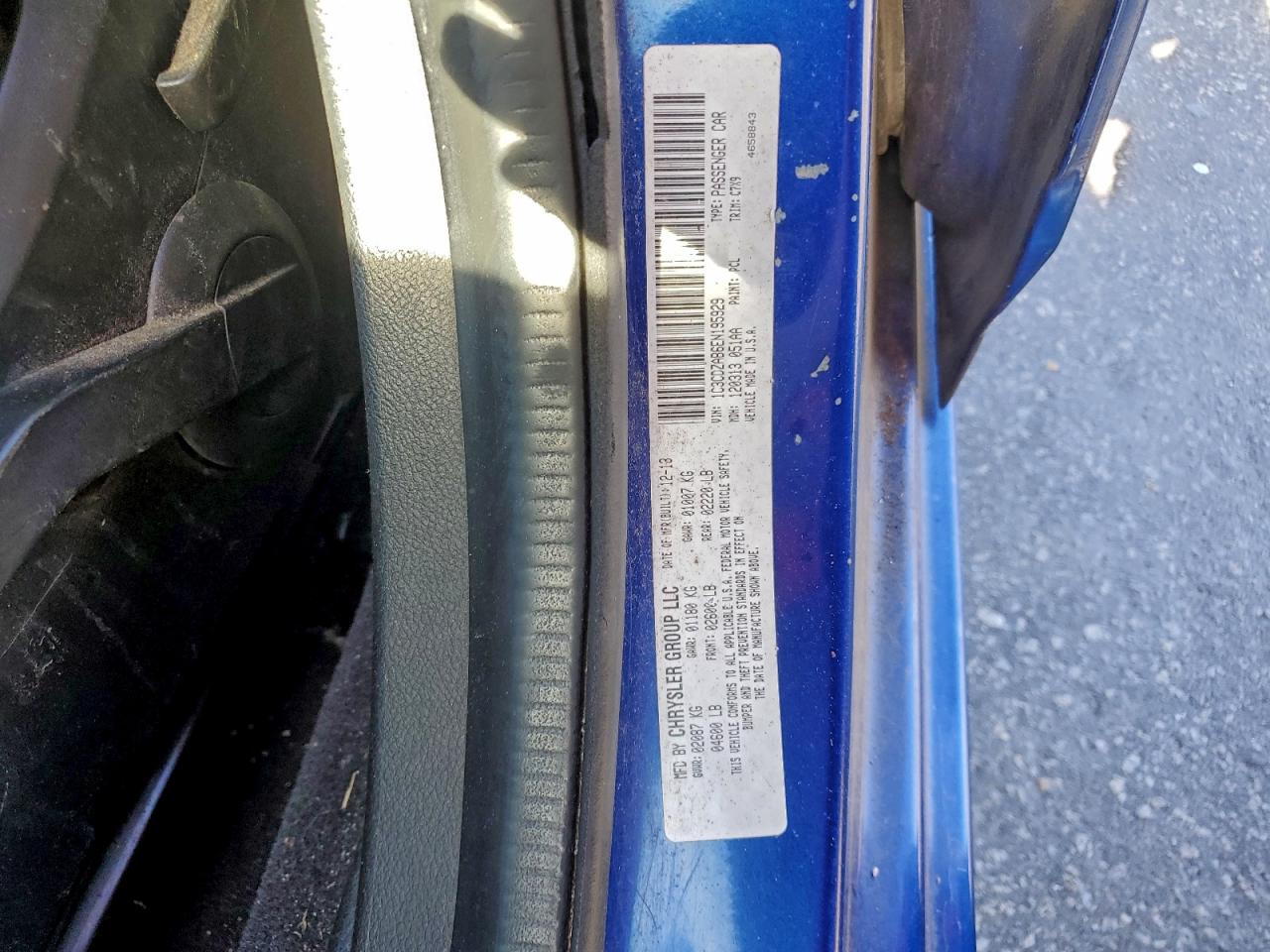 2014 Dodge Avenger Se VIN: 1C3CDZAB6EN195929 Lot: 93605135