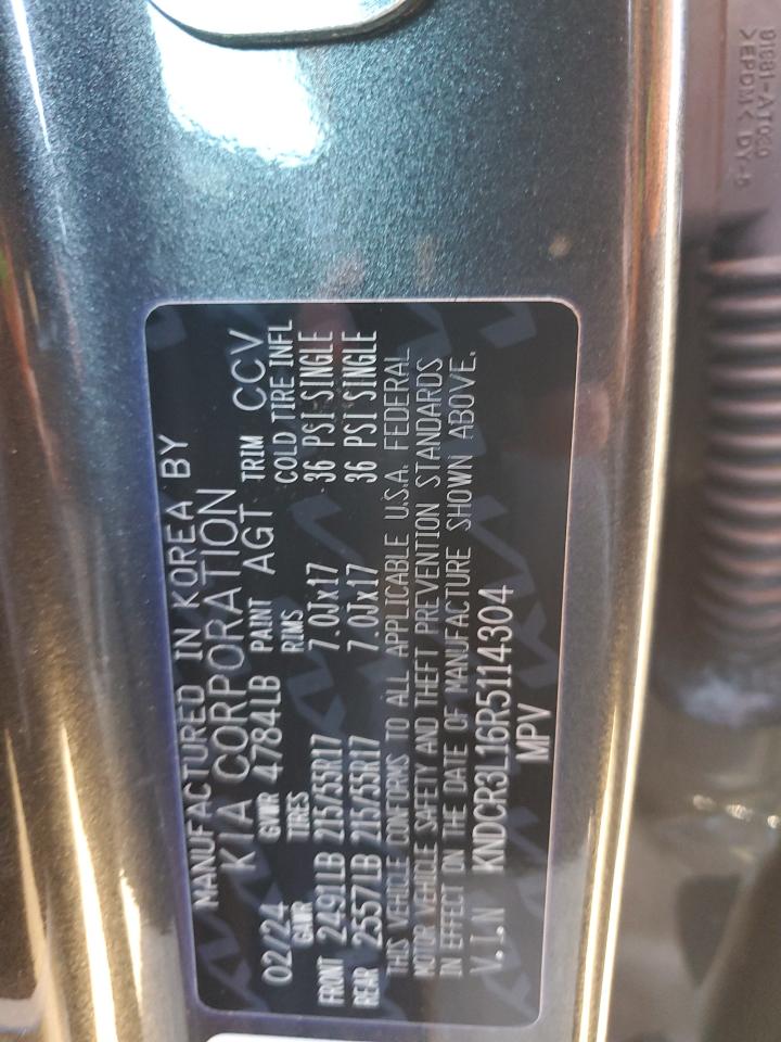 2024 Kia Niro Wind VIN: KNDCR3L16R5114304 Lot: 92742425