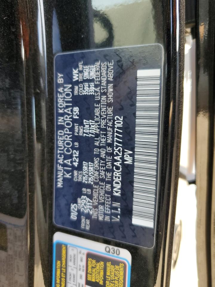 2025 Kia Seltos Ex VIN: KNDERCAA2S7777102 Lot: 93106135