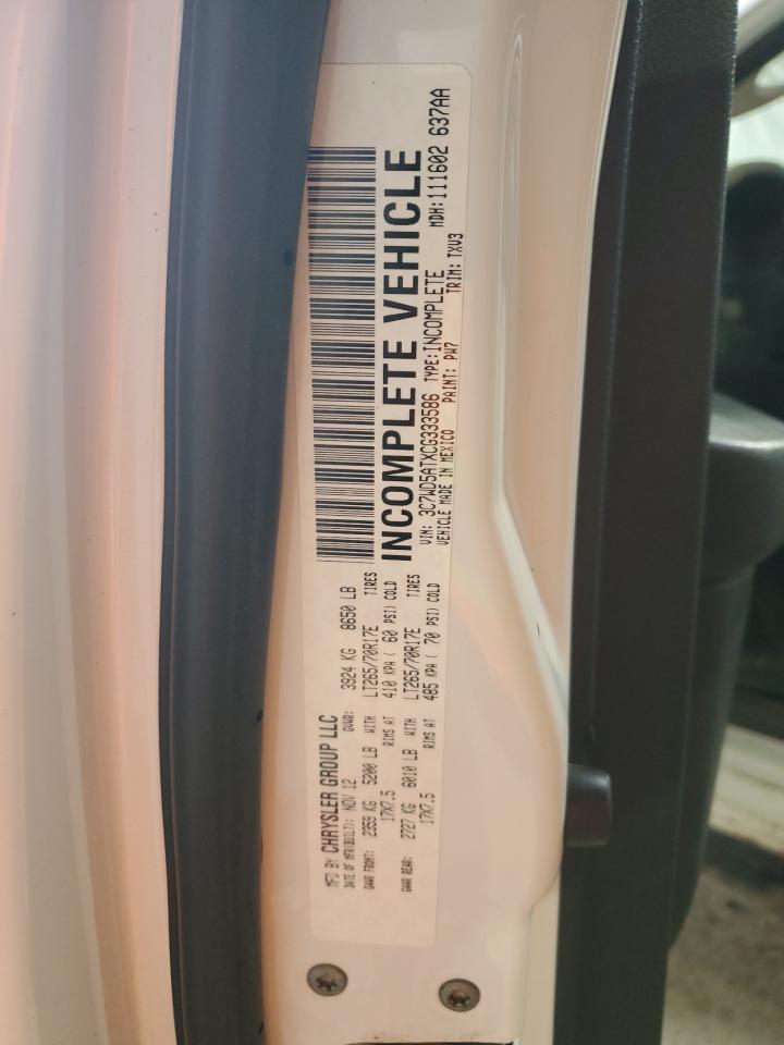 2012 Dodge Ram 2500 Utility / Service Truck VIN: 3C7WD5ATXCG333586 Lot: 91251265