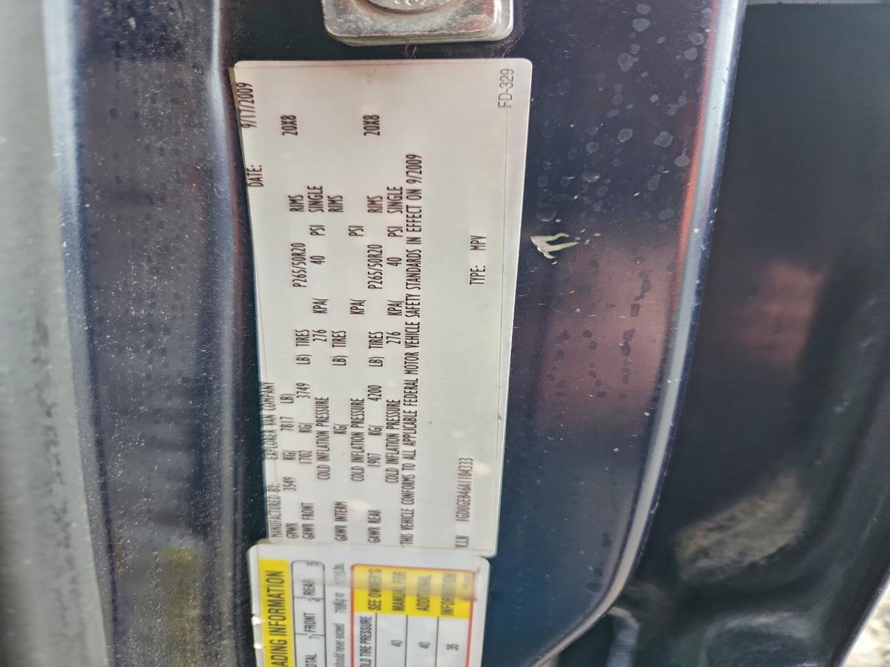 2010 GMC Savana Rv G1500 4Lt VIN: 1GDUGEB46A1104333 Lot: 94157955