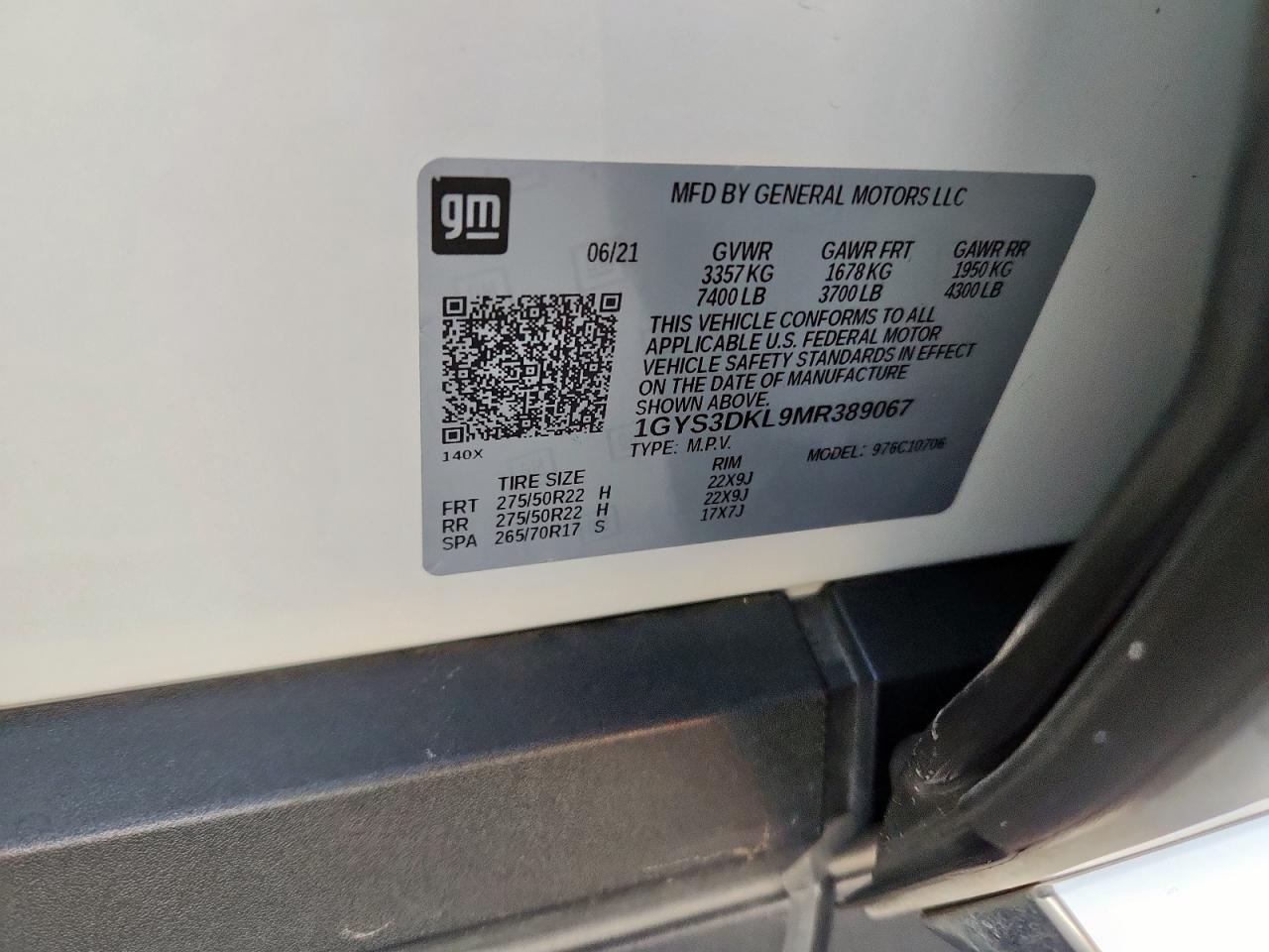 2021 Cadillac Escalade Premium Luxury Platinum VIN: 1GYS3DKL9MR389067 Lot: 91440785