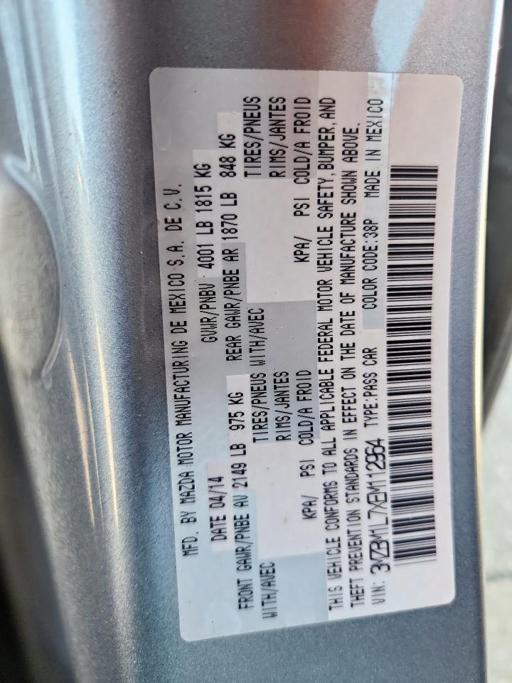 2014 Mazda 3 Touring VIN: 3MZBM1L7XEM112964 Lot: 92693585