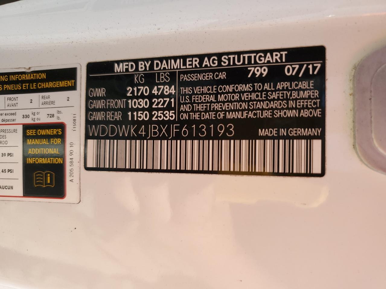 2018 Mercedes-Benz C 300 VIN: WDDWK4JBXJF613193 Lot: 92698455