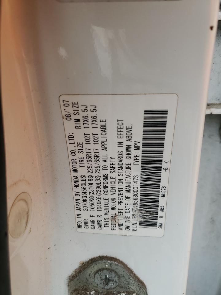 2008 Honda Cr-V Ex VIN: JHLRE48568C001473 Lot: 91443895