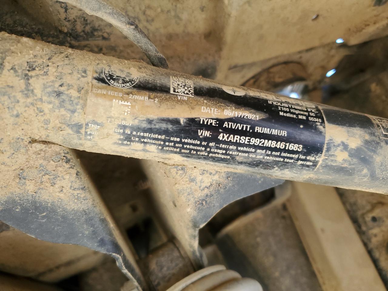 2021 Polaris Ranger Cre - Utility Vehicle VIN: 4XARSE992M8461683 Lot: 85074265