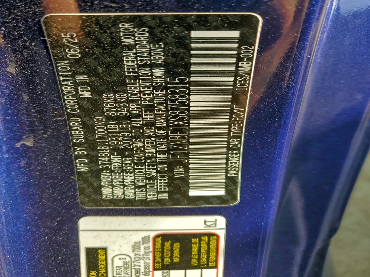 2025 Toyota Gr 86 Premium VIN: JF1ZNBE1XS8758315 Lot: 94376485