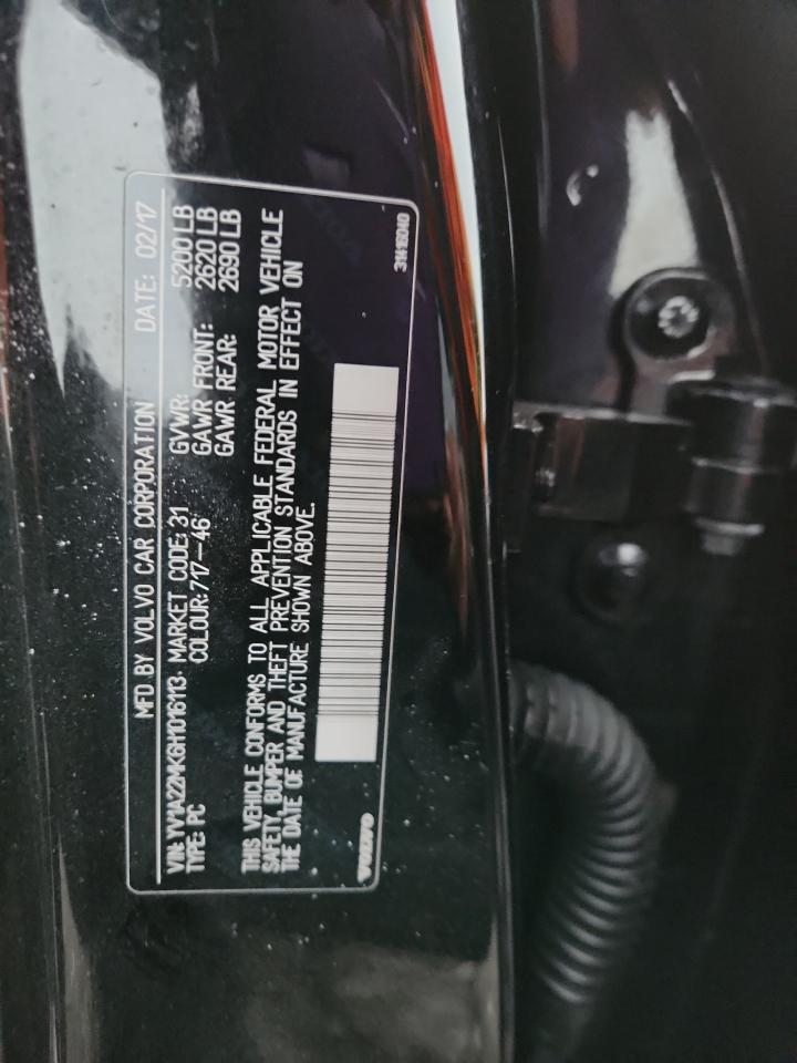 2017 Volvo S90 T6 Momentum VIN: YV1A22MK6H1016113 Lot: 93379205