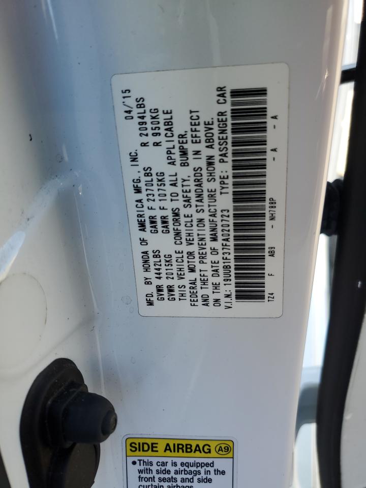 2015 Acura Tlx VIN: 19UUB1F37FA020723 Lot: 90954675