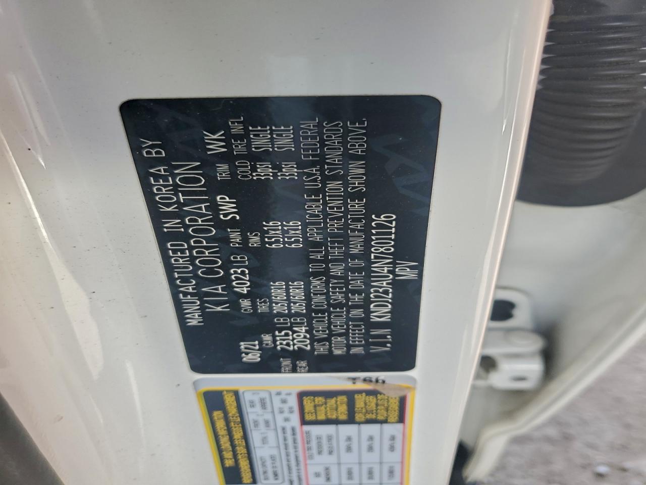 2022 Kia Soul Lx VIN: KNDJ23AU4N7801126 Lot: 94157595