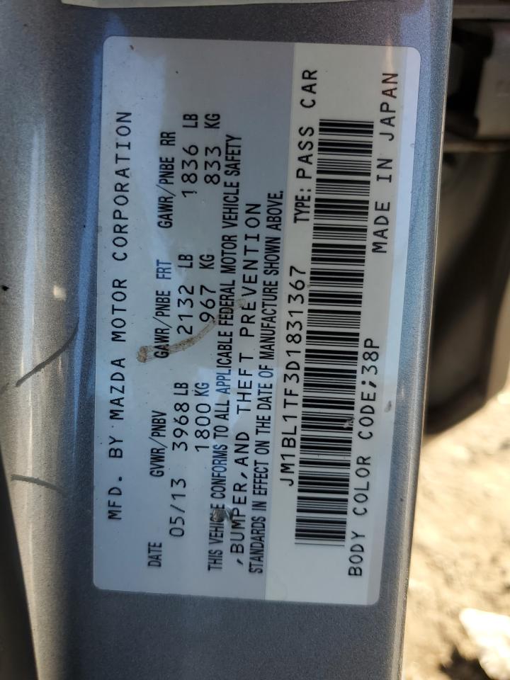 2013 Mazda 3 I VIN: JM1BL1TF3D1831367 Lot: 92460595