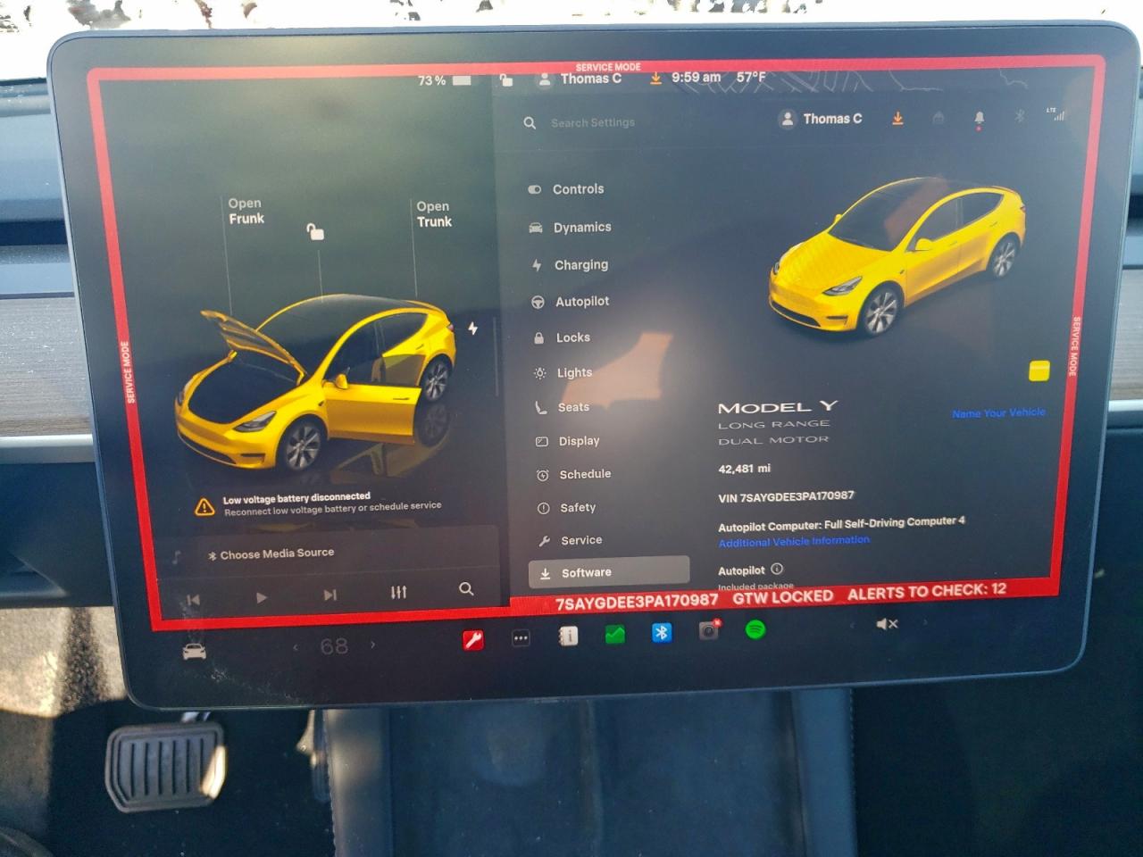 2023 Tesla Model Y VIN: 7SAYGDEE3PA170987 Lot: 93854085